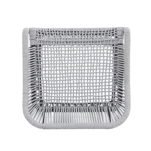 La Push Outdoor Patio Light Gray Rope Bar Stool, Set of 2