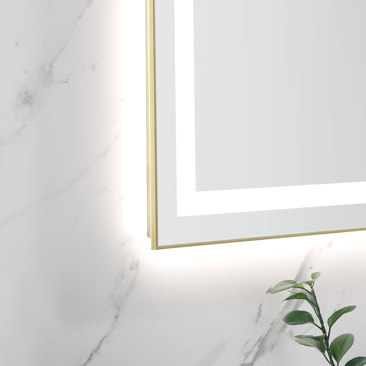 48" x 30" LED Bathroom Mirror with Front and Backlight