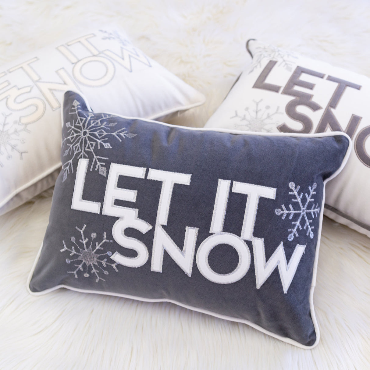 Nneka Let It Snow Lumbar Pillow