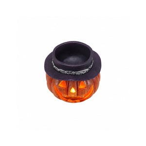 Halloween Pumpkin Candy Bowl With Witch Hat
