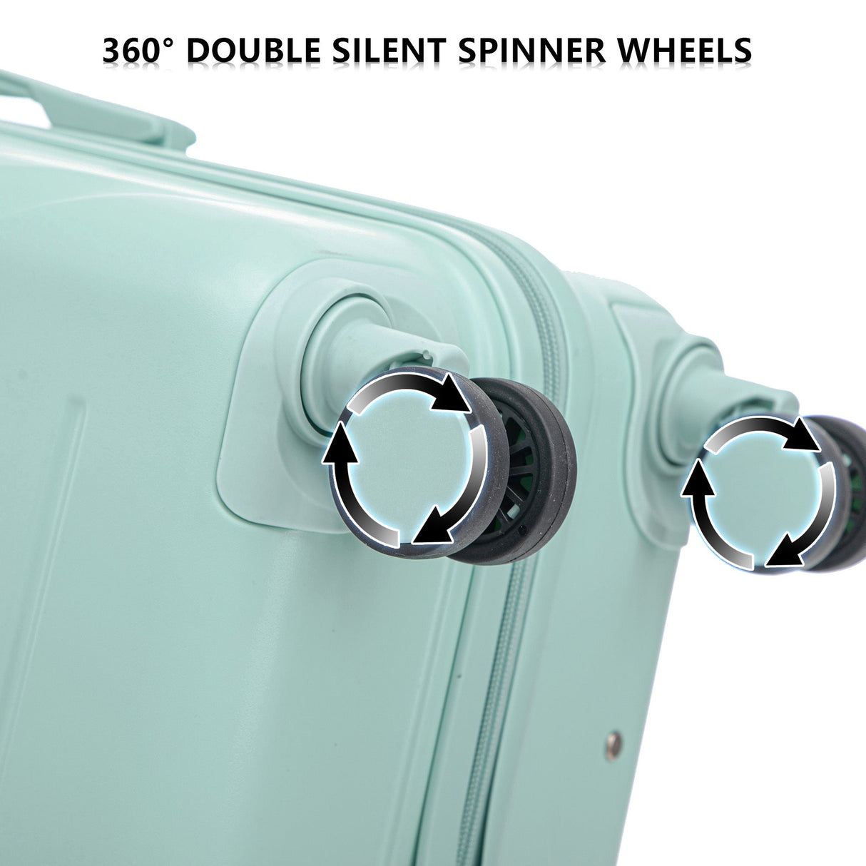 Set 3PCs 20'/24'/28' ABS Spinner Wheel Luggage - Mint Green