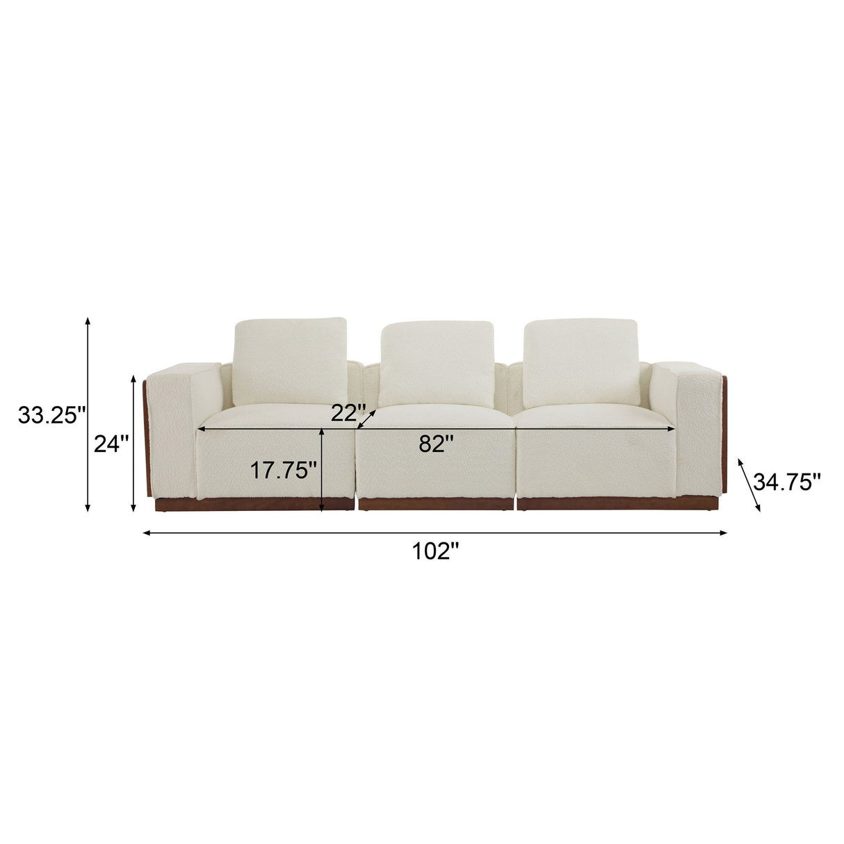 Chita Modular Sectional Sofa With Larger Seats