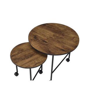 Oblis - Nesting Table Set - Vintage Oak
