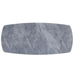 Hester - Ceramic Top Dining Table - Gray & Black