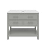 Bathroom Vanity With Ceramic Sink, Tip Out Tray & 2 Full Extension Drawers