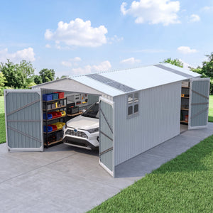 Outdoor Storage Shed 20x13 FT - Metal Garden Utility Shed