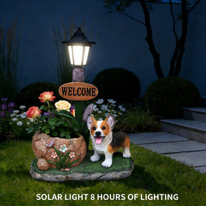 Corgi Dog Planter Garden Decor