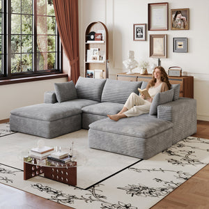 102" Cloud Sofa in Grey