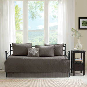 6 Piece Reversible Daybed Cover Set Dark