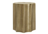 Artifact End Table with Scalloped Design and Hammered Texture