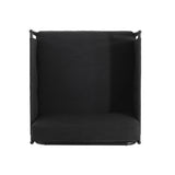 Dawson Outdoor Patio 2pcs Black Aluminum Club Chair Set with Water-Resistant Cushions