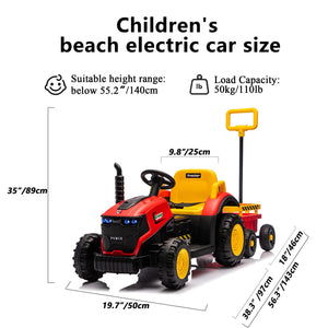 Kids Electric Ride-On Tractor With Trailer