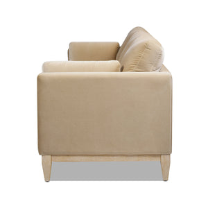 Knox 84' Modern Farmhouse Sofa, Fawn Brown Performance Velvet