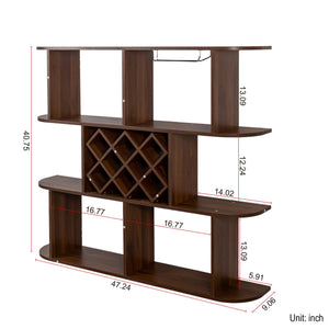 Large Wall Mounted 3 Tier Rustic Bottle Wine Rack