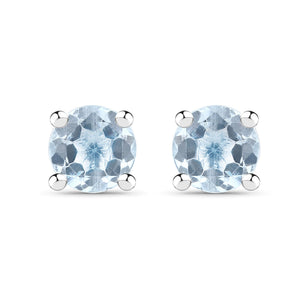 2.07 Carat Genuine Blue Topaz .925 Sterling Silver Earrings