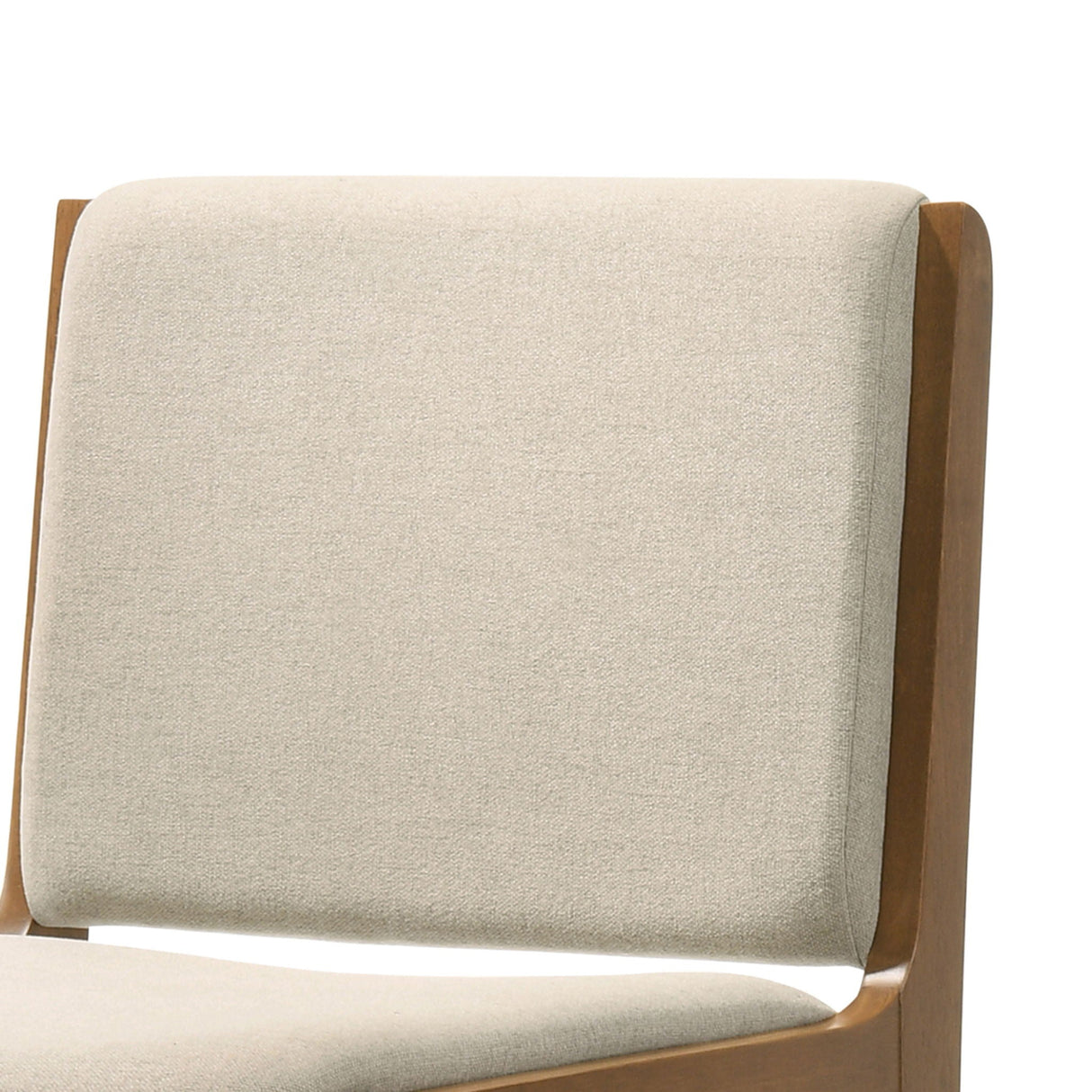 Contemporary Dining Chair Set Upholstered Fabric With Rubberwood Frame