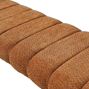 63-Inch Modern Minimalist Multi-Functional Boucle Bench in Orange