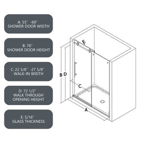 6076 Matte Shower Door