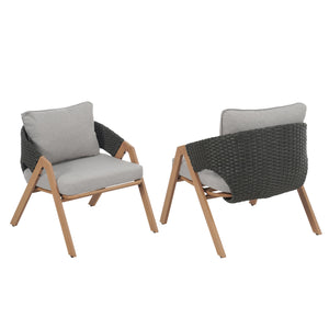 Patio Chair with Cushions (Set of 2)