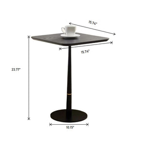 Modern Square Coffee Table And Computer Desk - Black / Gold