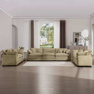 Elegant Oversized Sectional Sofa Set With Deep Seats And Flexible Layout