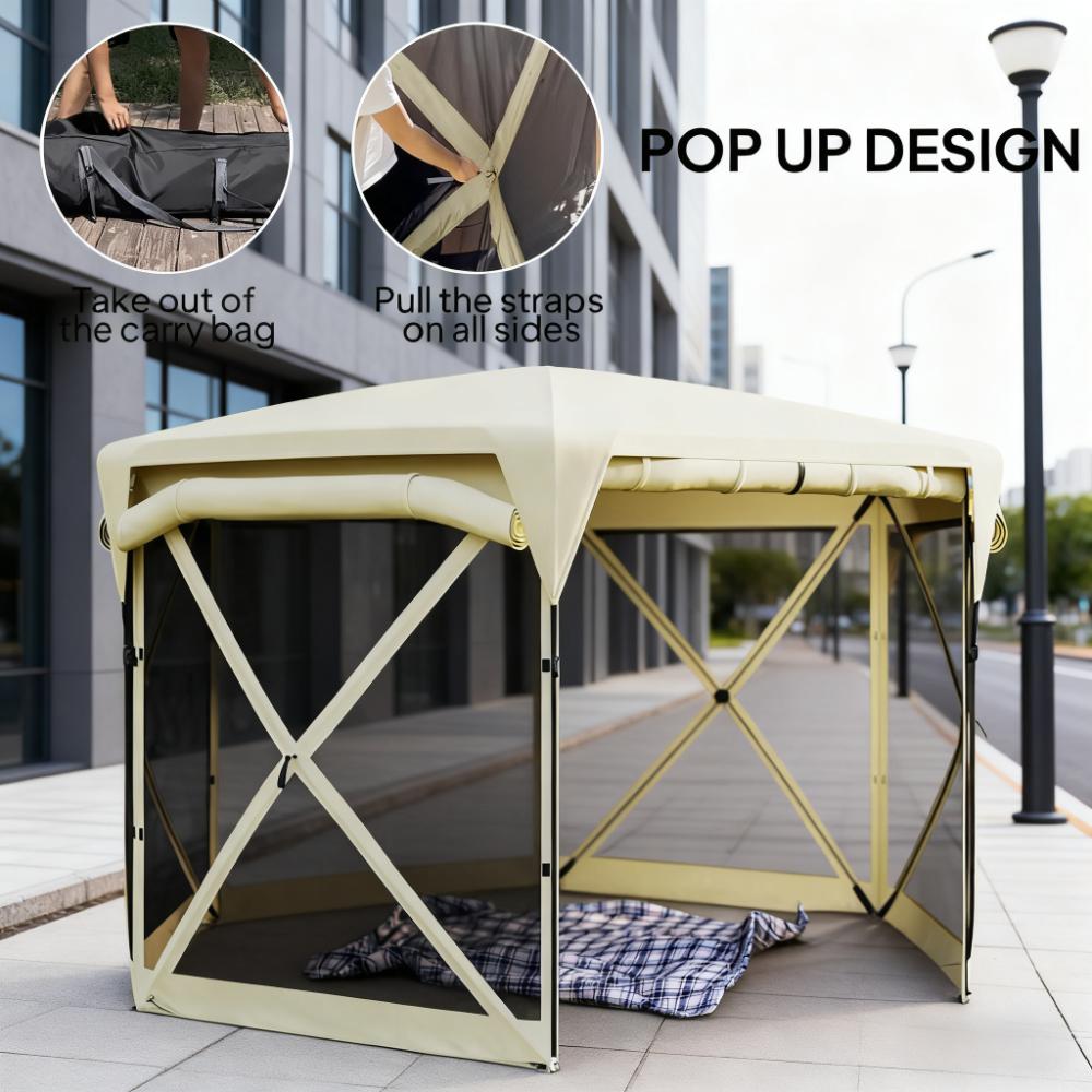 11 x 11ft Pop Up Tent with Removable Roof Cover