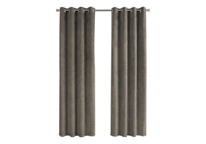 2 Pieces Set Room Darkening Curtain Panels with Grommet - Contemporary Style