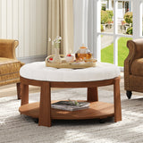 Modern Large Round Ottoman Coffee Table