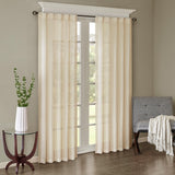 Solid crushed curtain panel pair(2 pcs window panels)