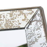 Antique Rectangle Mirror with Floral Accents
