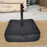 15x9ft Large Double-Sided Rectangular Outdoor Twin Patio Market Umbrella with Light and Base - Taupe