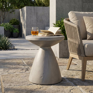 Outdoor Lightweight Concrete Side Table