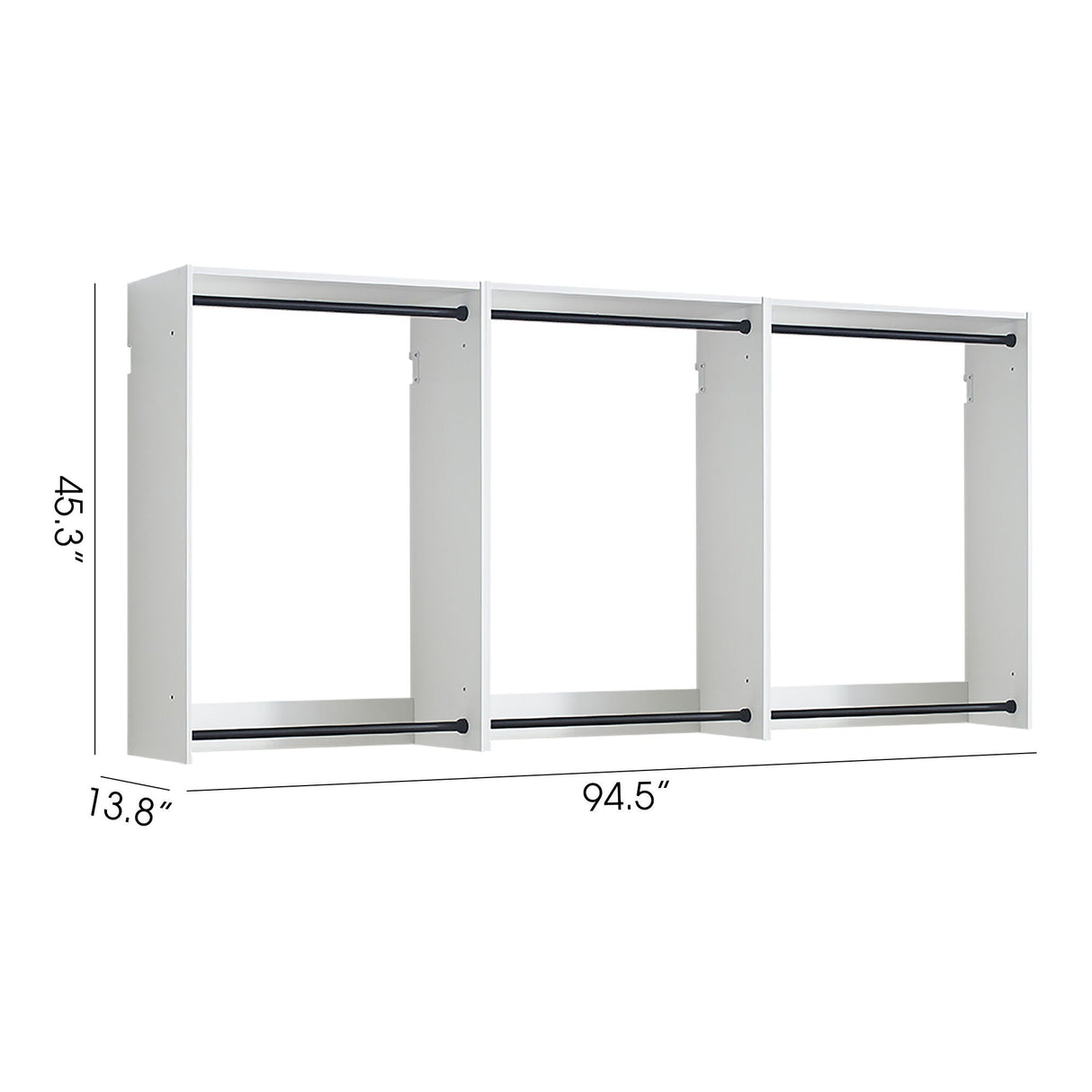 Devi - Wall Mounted Wood Closet System, Modular Units