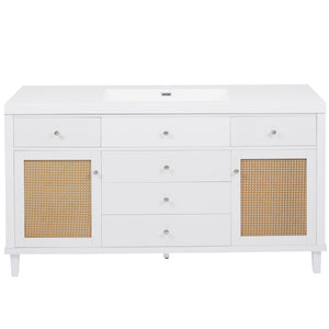 Modern Bathroom Vanity With Sink, Soft Close Drawers
