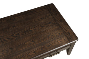 Traditional Table With Storage with Drawer - Dark Brown