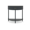 Demi Lune Console Table with 2 Storage Drawers - White, Dark Gray, Dark Brown