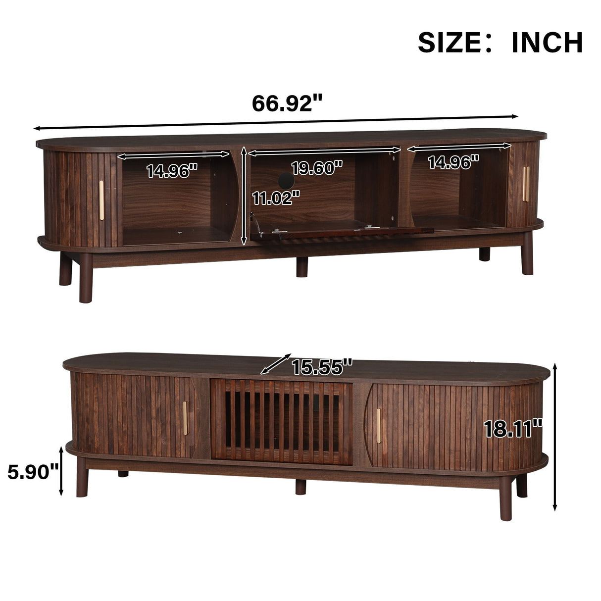TV Stand Entertainment Center with Storage