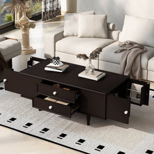 Modern Rectangle Coffee Table with Four Drawers