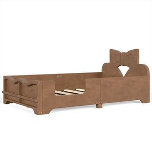 Twin Size Kids Platform Bed with Full Surround Guardrails