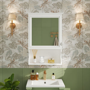 Wall Mounted Bathroom Storage Cabinet With Mirror, Soft Closing Hinges