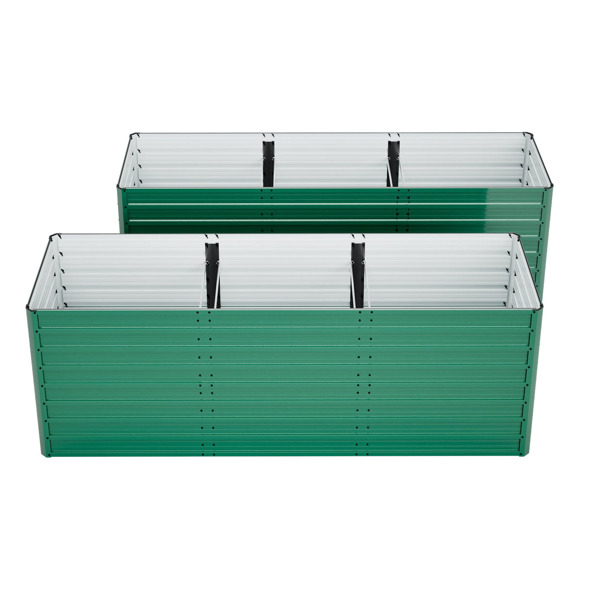 2-Pack 93.7" x 31.5" x 32.3" Raised Garden Bed with Ergonomic No-Bend Design