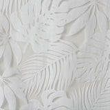 Palm leaf burnout window sheer
