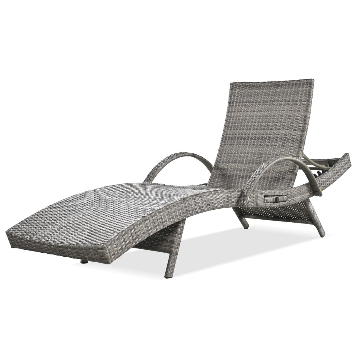 K&K 80'' Outdoor Wicker Chaise Lounge Chairs Set of 2
