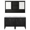 Double Sink Bathroom Vanity Set with Wall Mount Mirror Cabinet