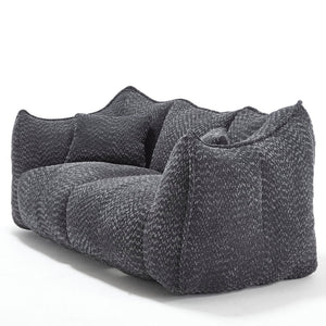 Comfortable Dual Beanbag Chair With High Resilience Foam Core For 2 People