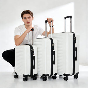 3 Piece Hard Shell Lightweight Carry On Suitcase Set