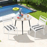 4pcs outdoor patio seat cushion replacement seat cushion with ties, 15' x 15' patio chair pads for  gardens, patios, and dining rooms