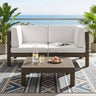 Brava X-Back 2-Seater Sectional Loveseat with Coffee Table