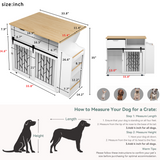 Modern Style 2-in-1 Pet Friendly Dog Crate Kitchen Island End Table