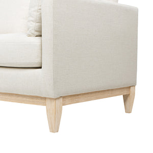 Knox 84' Modern Farmhouse Sofa, Flax White Linen